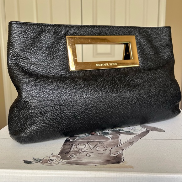 Michael Kors Pebble Leather Clutch Bag - Picture 7 of 14